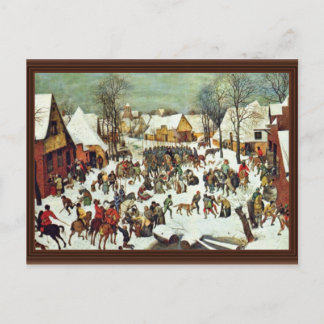 Het bloedbad van de besmettingen, door Bruegel D.  Briefkaart