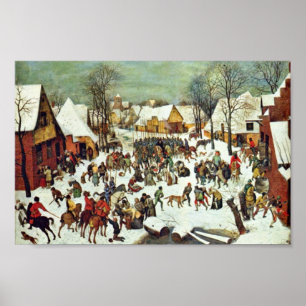 Het bloedbad van de besmettingen, door Bruegel D.  Poster