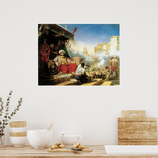 Het bloedbad van de Mamelukes bij de Citadel Poster (Keuken)