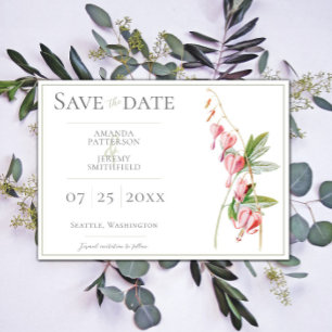 Het bloeden Harten sparen de Datum Save The Date