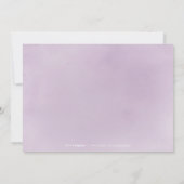 Het bloeien van botanische paarse florale sparen d save the date (Achterkant)