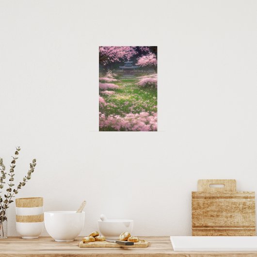 Het bloeien van het geloof in het verborgen wezen poster (Keuken)