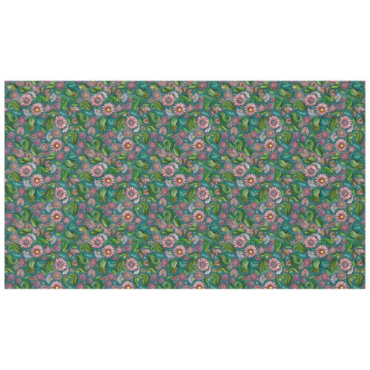 Het bloeien van mooie bloemen tafelkleed (Voorkant (Horizontaal))