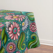 Het bloeien van mooie bloemen tafelkleed (Voorbeeld)