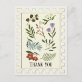 Het bloeien van winterplantaardige stoffen Dank u Briefkaart (Voorkant)