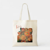 Het bloemboeket - Houtschilderij Tote Bag (Achterkant)