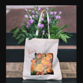 Het bloemboeket - Houtschilderij Tote Bag