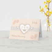 Het bloemen, Jubileum van het harten en duiven Kaart (Gele Bloem)