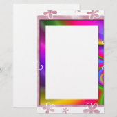 HET BLOEMEN LIJST VAN DE FOTO BRIEFPAPIER (Voorkant / Achterkant)