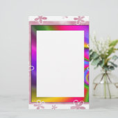 HET BLOEMEN LIJST VAN DE FOTO BRIEFPAPIER (Staand voorkant)