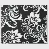 Het bloemen Patroon van het Damast Cadeaupapier (Vlak)