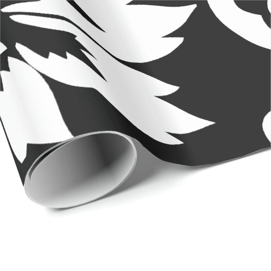 Het bloemen Patroon van het Damast Cadeaupapier (Rol Hoek)