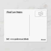 Het bloemen Patroon van het Kant Briefkaart (Achterkant)