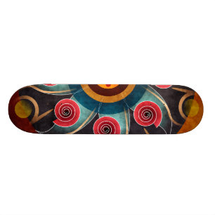 Het bloemen Skateboard van de Kunst van de Kleur