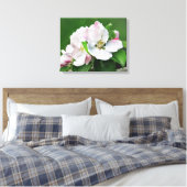 Het bloemen van de muur van het schilderschilderij canvas afdruk (Insitu (Slaapkamer))