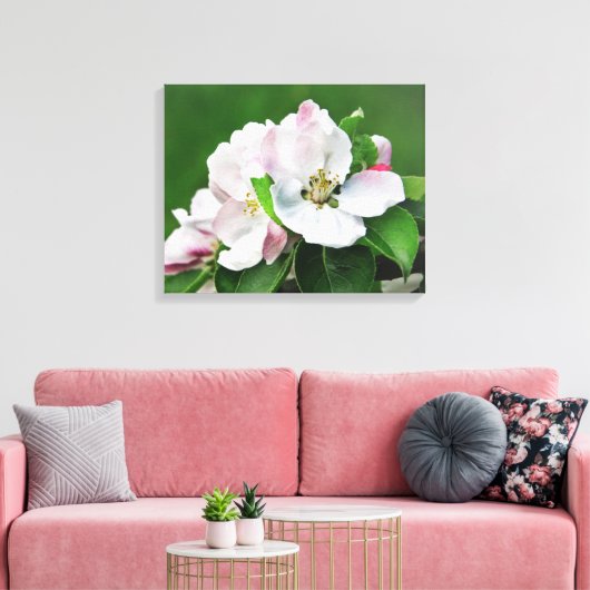 Het bloemen van de muur van het schilderschilderij canvas afdruk (Insitu (Woonkamer))