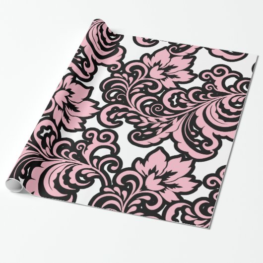 Het bloemen Verpakkende Document van het Patroon Cadeaupapier (Uitgerold)