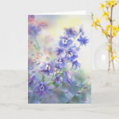 Het bloemen Wenskaart van de Waterverf Kaart (Gele Bloem)