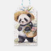 Het bloemenavontuur van Panda Cadeaulabel (Voorkant)