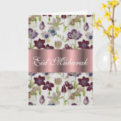 Het bloemenboeket Eid Mubarak van tulpen Kaart (Gele Bloem)