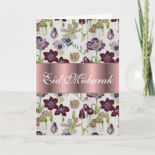 Het bloemenboeket Eid Mubarak van tulpen Kaart