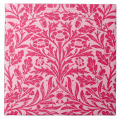 Het BloemenDamast van de Jugendstil, diep Tegeltje (Voorkant)