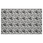 Het BloemenDamast van Ikat - Wit en Zwarte Stof (Fat Quarter)