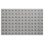 Het BloemenDamast van Ikat - Wit en Zwarte Stof (Yard (91,4 cm))