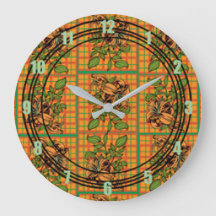 Het BloemenKnipsel van de oranje Plaid