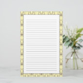 Het BloemenPatroon van de room Briefpapier (Staand voorkant)