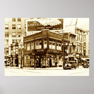 Het blok van de driehoek poster