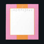 Het Blok van de kleur Gepersonaliseerde Blocnote v<br><div class="desc">PreppyPrint.com - Voeg uw persoonlijke aanraking toe aan deze laptop. Klik op "personaliseren" en vervolgens op "aanpassen" om de tekenkleur en -grootte te wijzigen zodat u de juiste jouw naam kunt kiezen. Breng dit ontwerp ook over op de producten van uw keuze! Ga naar mijn ontwerperwinkel, PreppyPrint.com, voor het coördineren...</div>