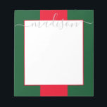 Het Blok van de kleur Gepersonaliseerde Blocnote v<br><div class="desc">PreppyPrint.com - Voeg uw persoonlijke aanraking toe aan deze laptop. Klik op "personaliseren" en vervolgens op "aanpassen" om de tekenkleur en -grootte te wijzigen zodat u de juiste jouw naam kunt kiezen. Breng dit ontwerp ook over op de producten van uw keuze! Ga naar mijn ontwerperwinkel, PreppyPrint.com, voor het coördineren...</div>