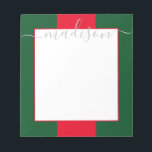 Het Blok van de kleur Gepersonaliseerde Blocnote v<br><div class="desc">PreppyPrint.com - Voeg uw persoonlijke aanraking toe aan deze laptop. Klik op "personaliseren" en vervolgens op "aanpassen" om de tekenkleur en -grootte te wijzigen zodat u de juiste jouw naam kunt kiezen. Breng dit ontwerp ook over op de producten van uw keuze! Ga naar mijn ontwerperwinkel, PreppyPrint.com, voor het coördineren...</div>