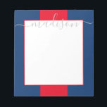 Het Blok van de kleur Gepersonaliseerde Blocnote v<br><div class="desc">PreppyPrint.com - Voeg uw persoonlijke aanraking toe aan deze laptop. Klik op "personaliseren" en vervolgens op "aanpassen" om de tekenkleur en -grootte te wijzigen zodat u de juiste jouw naam kunt kiezen. Breng dit ontwerp ook over op de producten van uw keuze! Ga naar mijn ontwerperwinkel, PreppyPrint.com, voor het coördineren...</div>