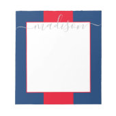 Het Blok van de kleur Gepersonaliseerde Blocnote v (Voorkant)