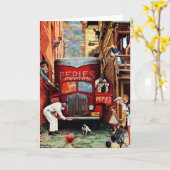 Het Blok van de weg door Norman Rockwell Kaart (Gele Bloem)