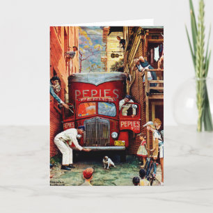 Het Blok van de weg door Norman Rockwell Kaart