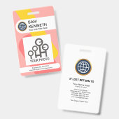 Het blokkeren de Foto van het Bedrijf van de Kolom Badge (Voor- en achterkant)