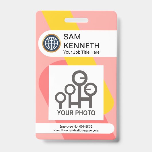 Het blokkeren de Foto van het Bedrijf van de Kolom Badge (Voorzijde)