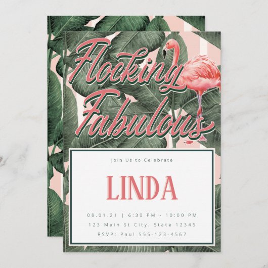 Het blokkeren Fabulous Uitnodiging - het Thema van (Voorkant / Achterkant)