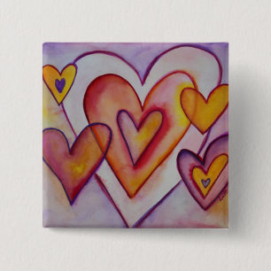 Het blokkeren van de Liefde draagt de Aangepaste B Vierkante Button 5,1 Cm