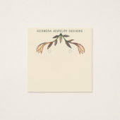 Het blokkeren van Lily Floral die juwelen geeft ee Vierkante Visitekaartjes (Voorkant)