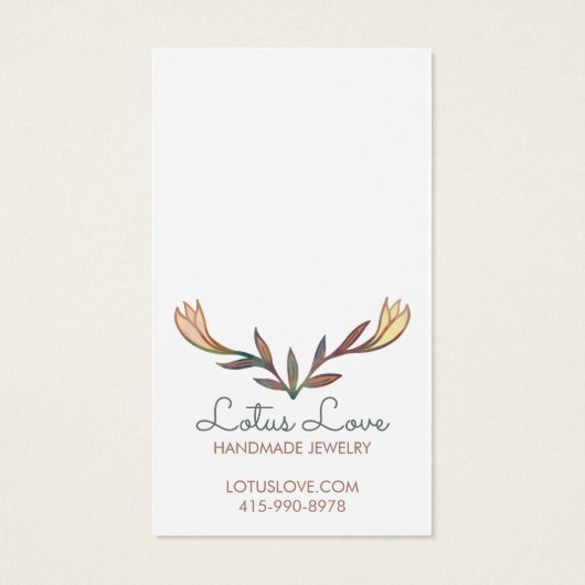 Het blokkeren van Lily Floral die juwelen geeft ee Visitekaartje (Achterkant)