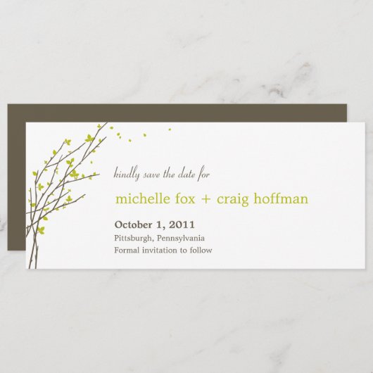 Het blokkeren van Tak sparen de Datum Kaart - Limo (Voorkant / Achterkant)