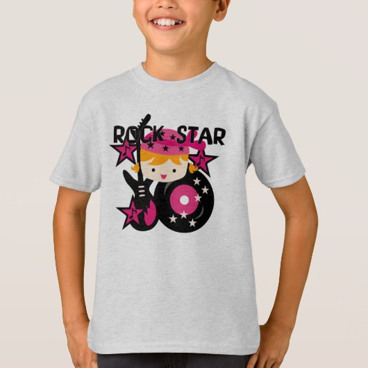 Het blonde Meisje van de Ster van de Rots T-shirt (Voorkant)