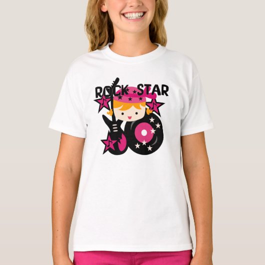 Het blonde Meisje van de Ster van de Rots T-shirt (Voorkant)
