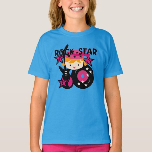 Het blonde Meisje van de Ster van de Rots T-shirt (Voorkant)