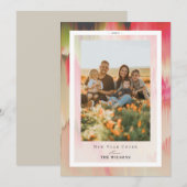 Het Bloomeren van Kleuren de Nieuwjaarskaart van d Kaart (Voorkant / Achterkant)