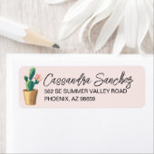 Het Blooming het Etiket van het Adres van Cactus T (Insitu)